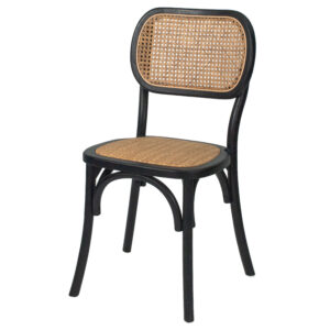 Inicio 11 Silla Kiram de Madera de Olmo Apilable (Negra) - 46 x 49 x 89 cm