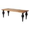 YORDAS mesa comedor cazeni madera acacia negro natural 220x100x78
