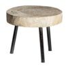 YORDAS mesa auxiliar Kopley madera suar carbonizada 60x60x52 2