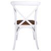 YORDAS silla Crossback blanca puro apilable eventos madera olmo 45x42x90 4