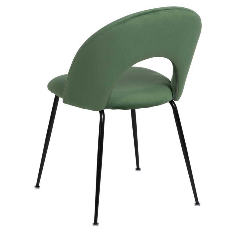 Yordas silla Sisi Verde tejido y patas metal